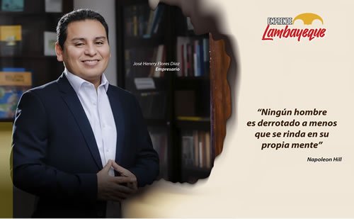 José Flores Díaz emprendedor de Lambayeque